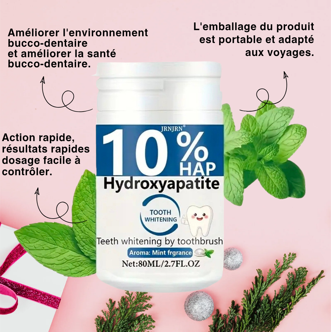Zahnaufhellende Zahnpasta mit 10 % Hydroxyapatit – Premium-Naturformel