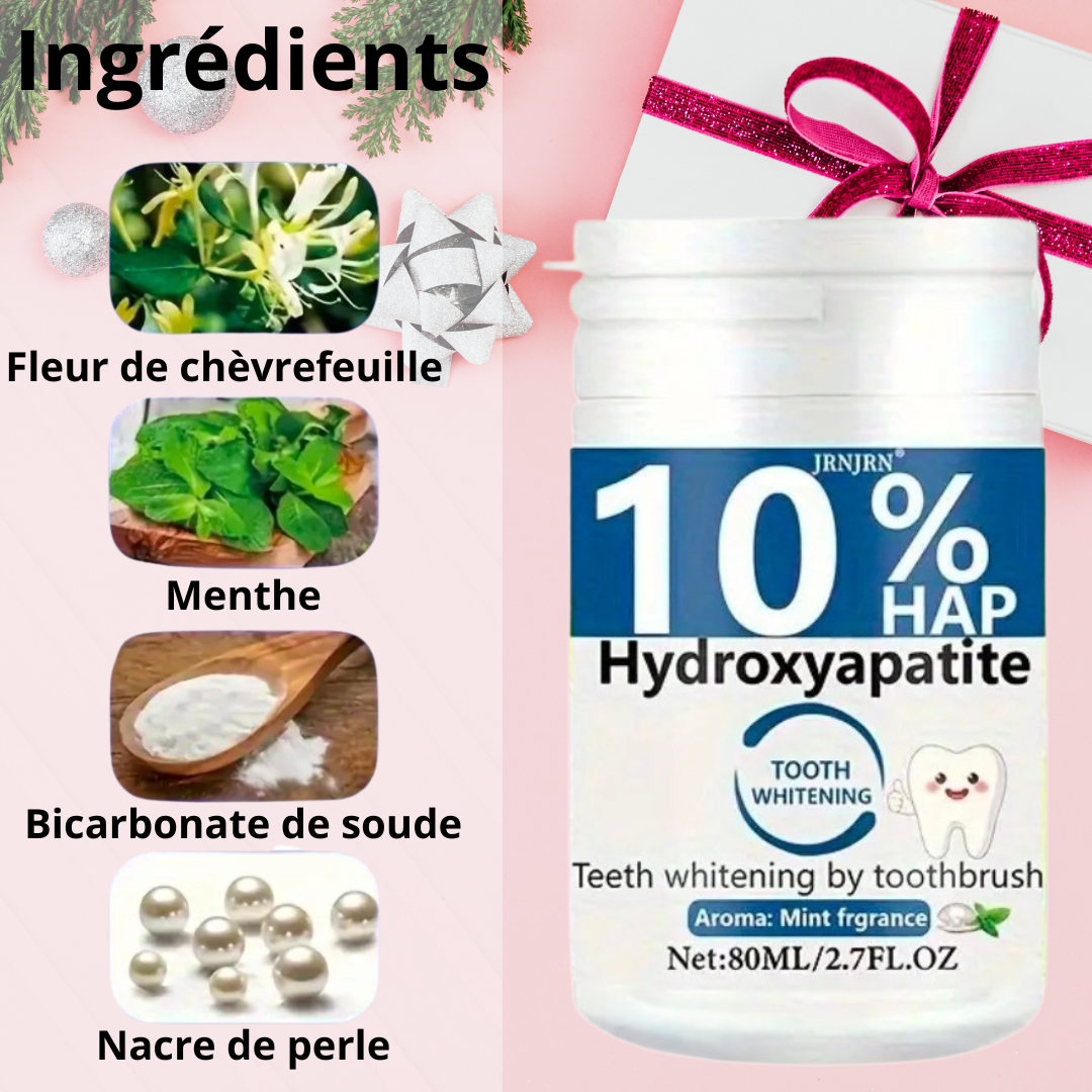 Zahnaufhellende Zahnpasta mit 10 % Hydroxyapatit – Premium-Naturformel